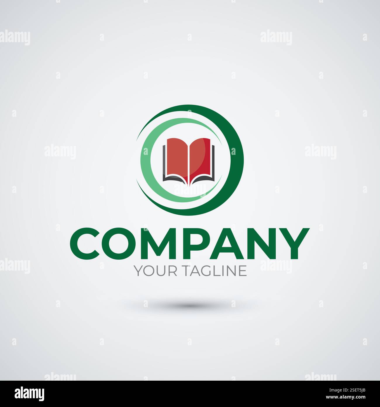 book logo flat icon design template Stock Vector