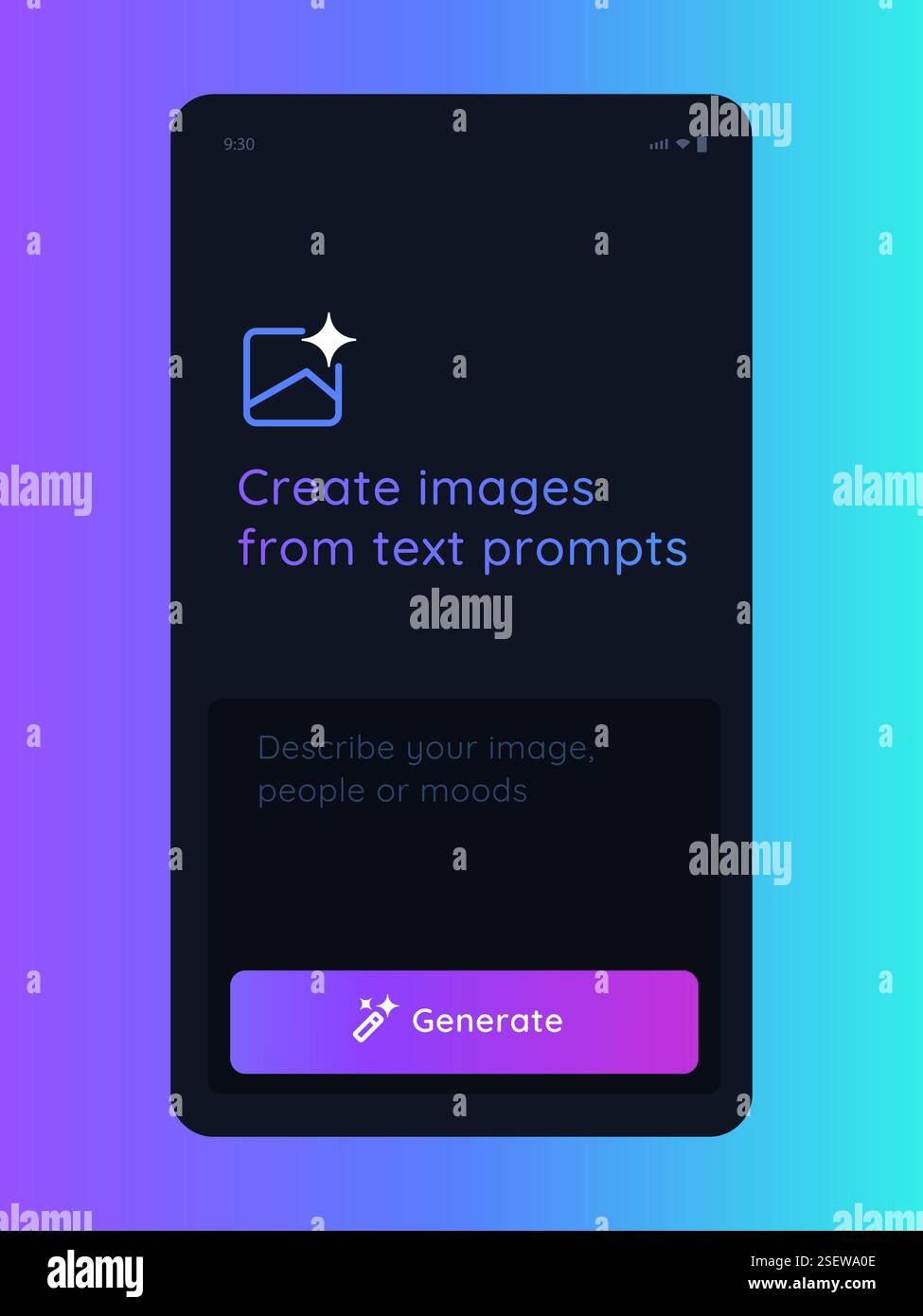 Generate image with artificial intelligence generative AI user ...