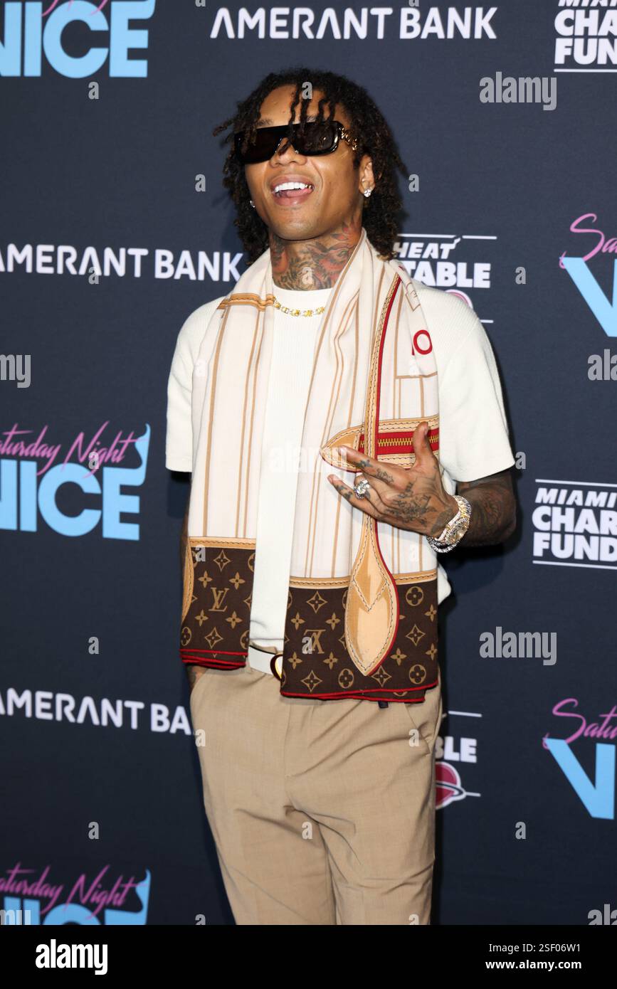 Swae Miami, USA. 08th Feb, 2025. MIAMI, FLORIDA - FEBRUARY 08: American ...