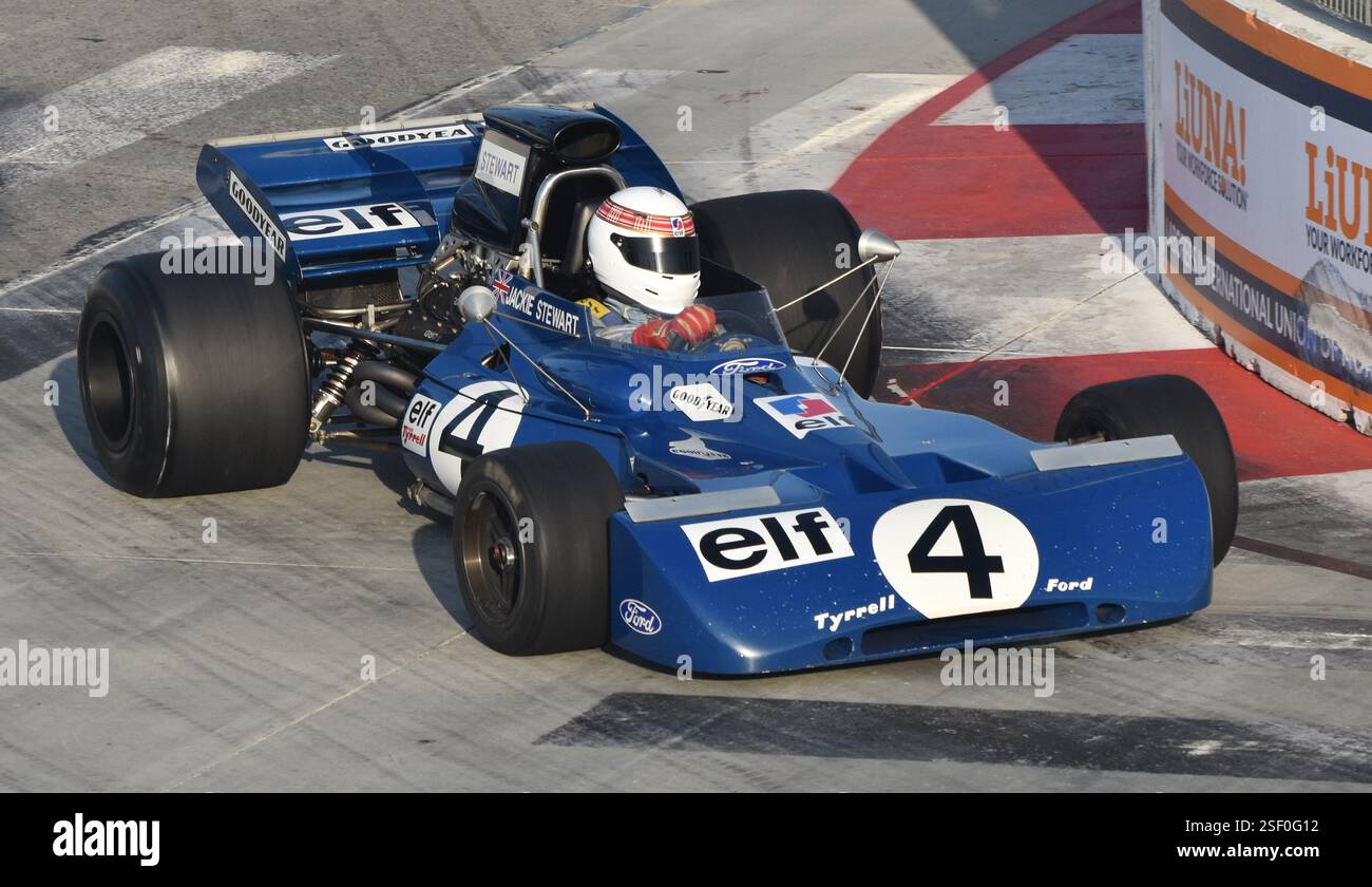 The Tyrrell 003 at the Long Beach Grand Prix, driven by Jackie