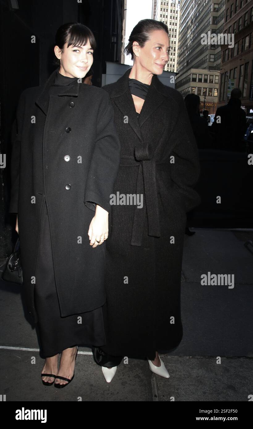 February 07, 2025 Christy Turlington and Grace Burns attend Calvin