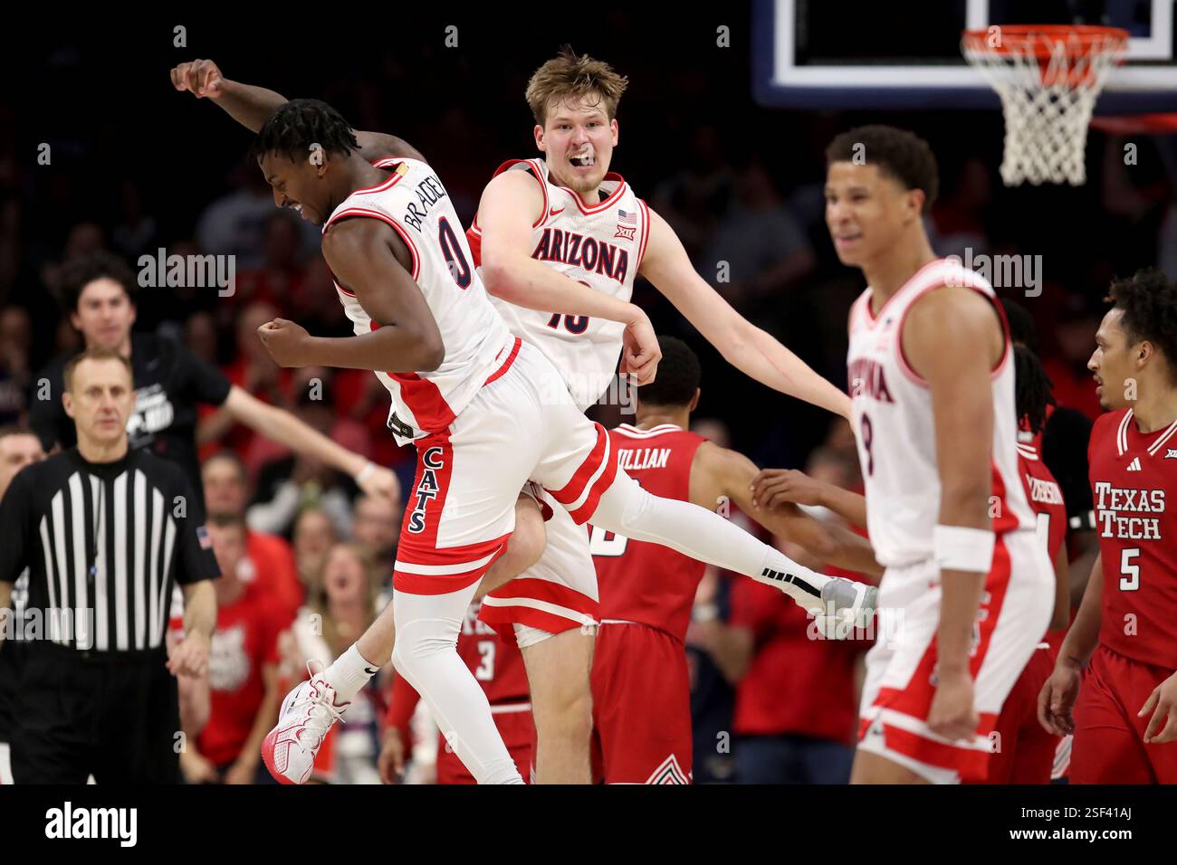 TUCSON, AZ FEBRUARY 08 Arizona Wildcats guard Jaden Bradley 0 and