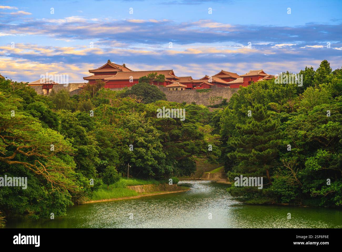 Shuri castle, a Ryukyuan Gusuku located in Shuri, Okinawa, Japan Stock Photo