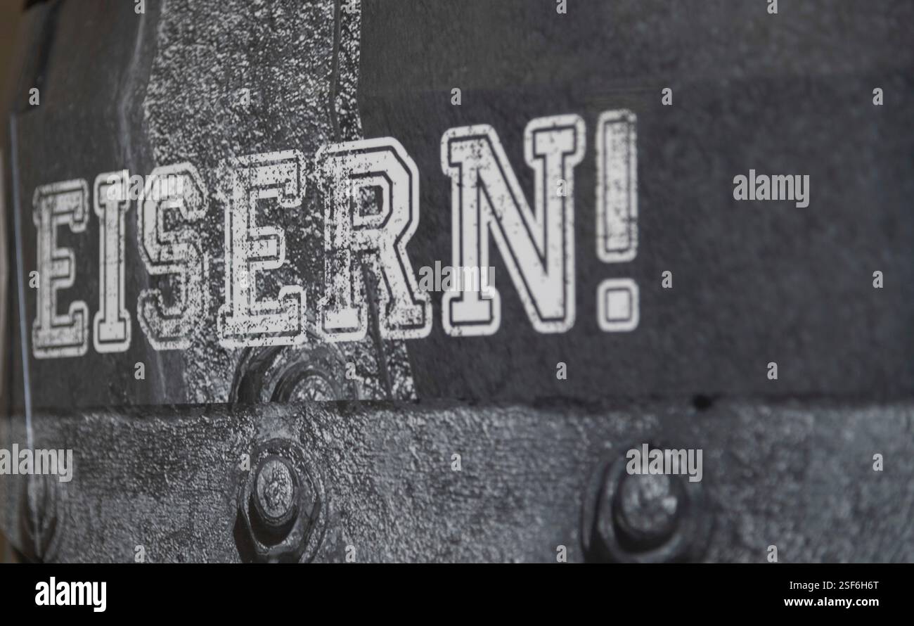 Schriftzug Eisern ! GER, TSG 1899 Hoffenheim vs. 1. FC Union Berlin ...