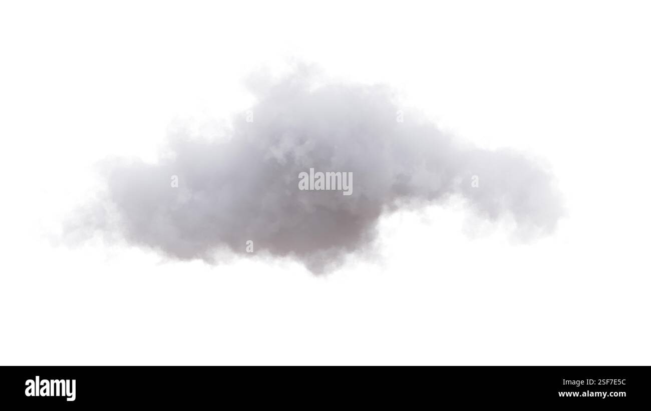 Cloud isolated on white, soft fluffy cloud, 3d render Stock Photo
