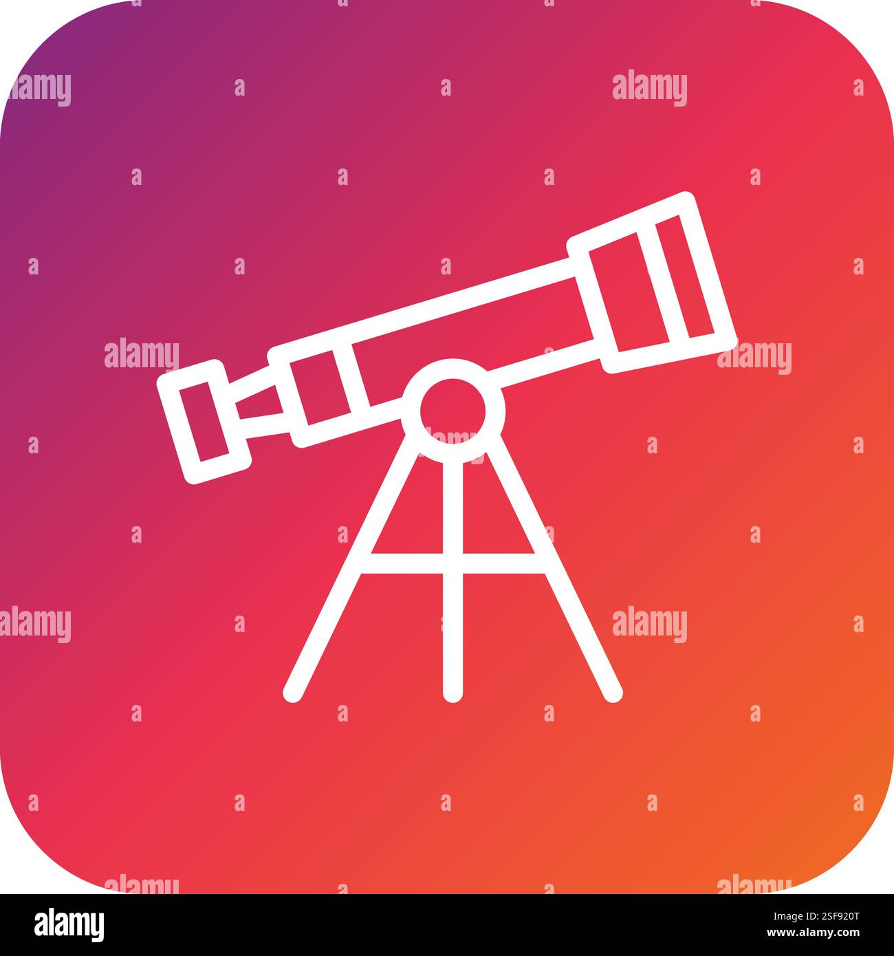 Telescope Vector Icon Design Illustration Stock Vector
