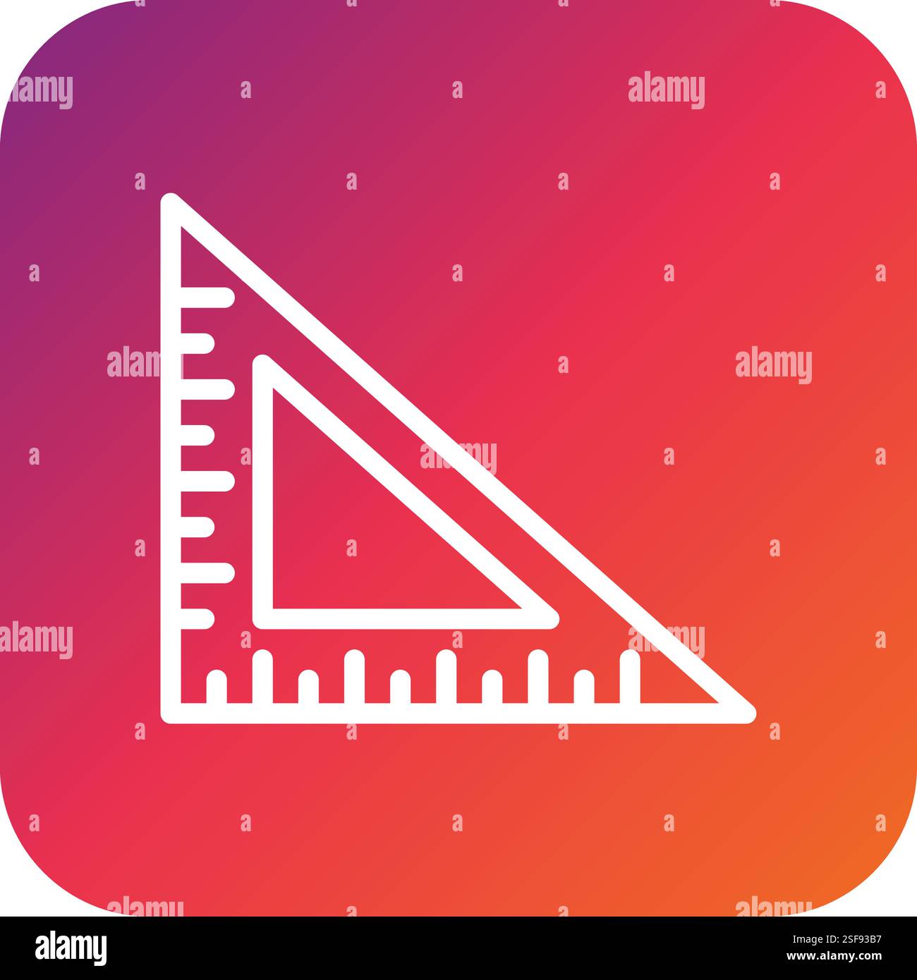 Set Square Vector Icon Design Illustration Stock Vector