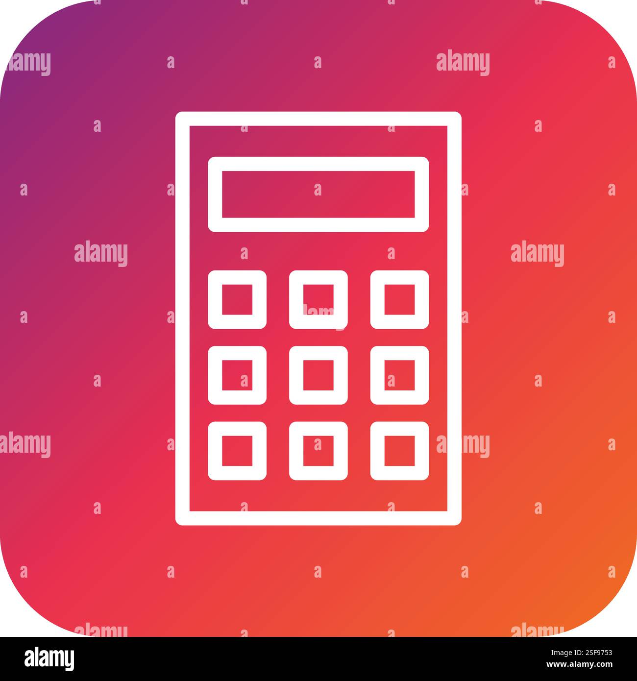 Calculator Vector Icon Design Illustration Stock Vector