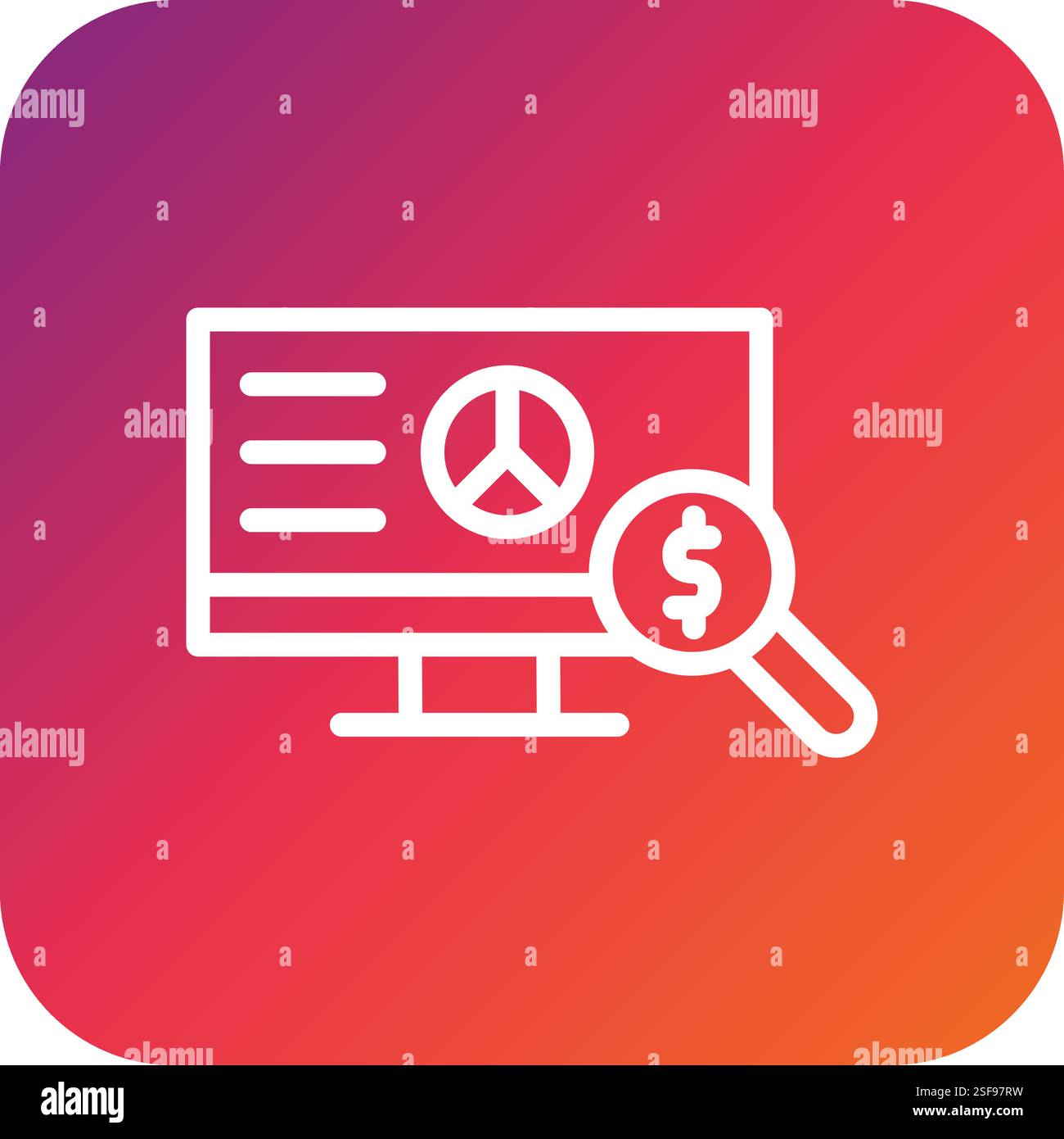 Market Research Vector Icon Design Illustration Stock Vector