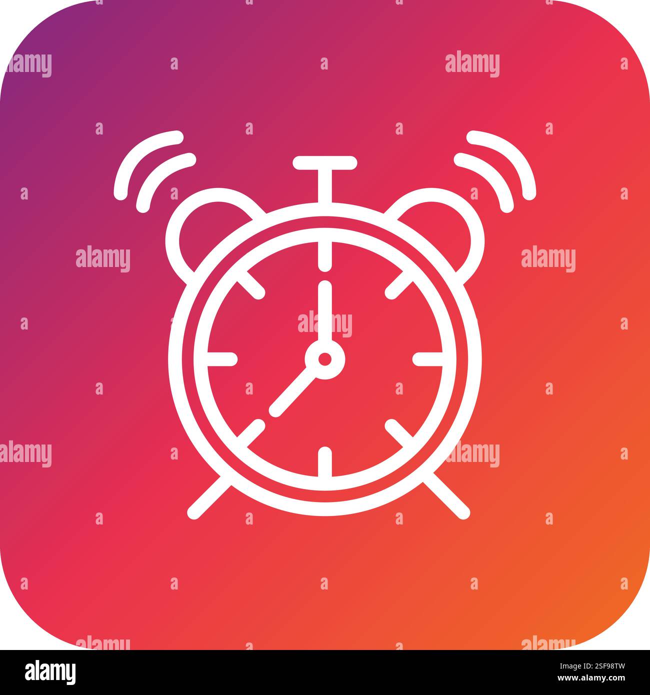 Alarm Clock Vector Icon Design Illustration Stock Vector