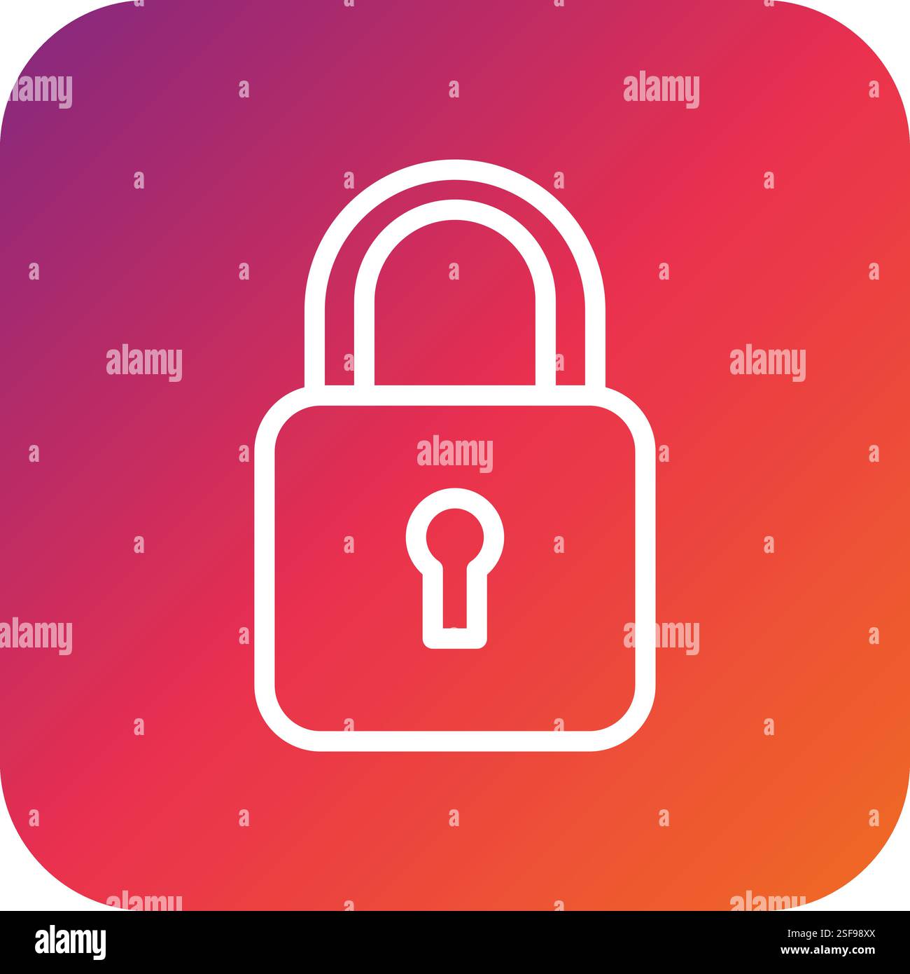 Padlock Vector Icon Design Illustration Stock Vector