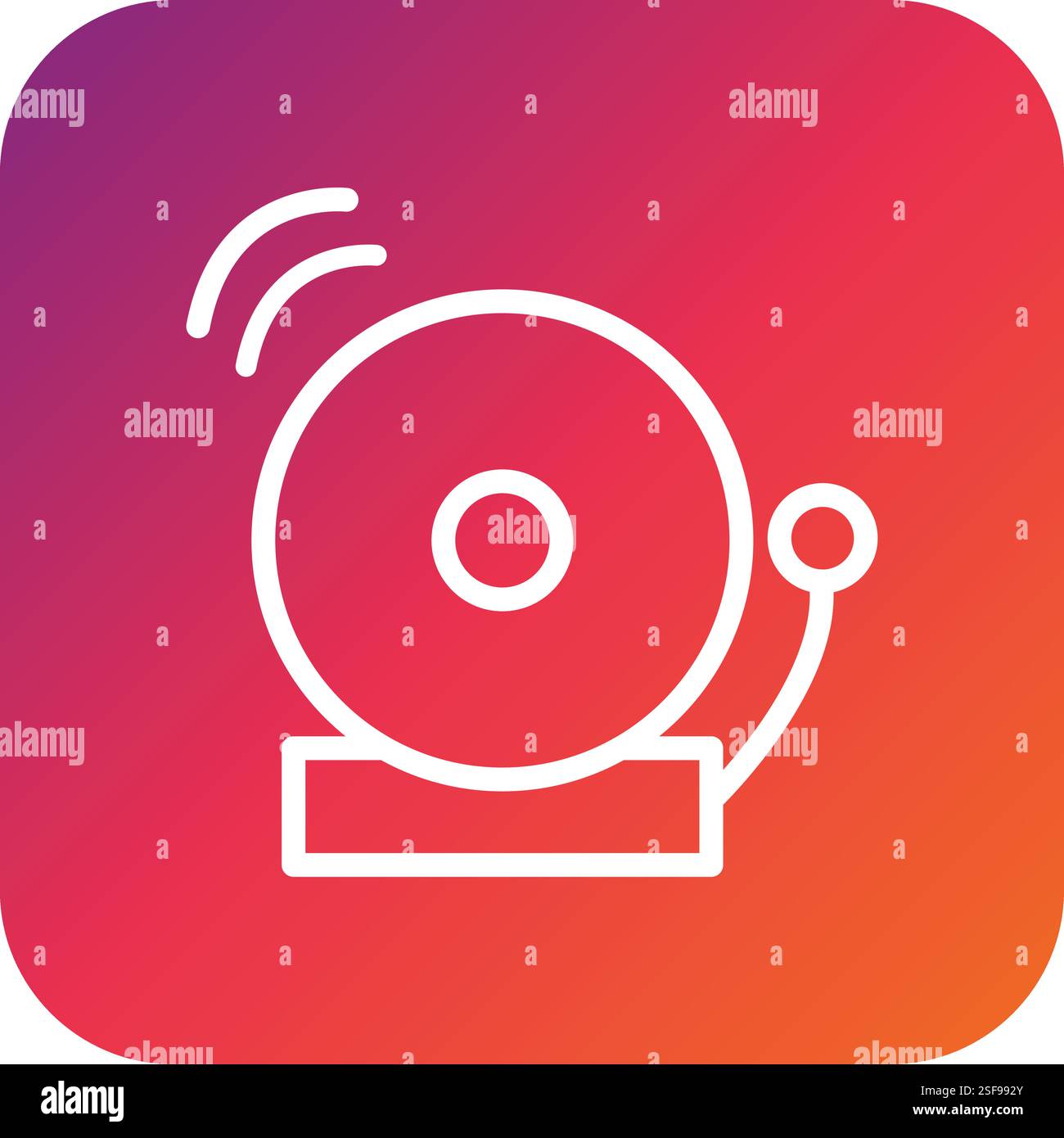 School Bell Vector Icon Design Illustration Stock Vector