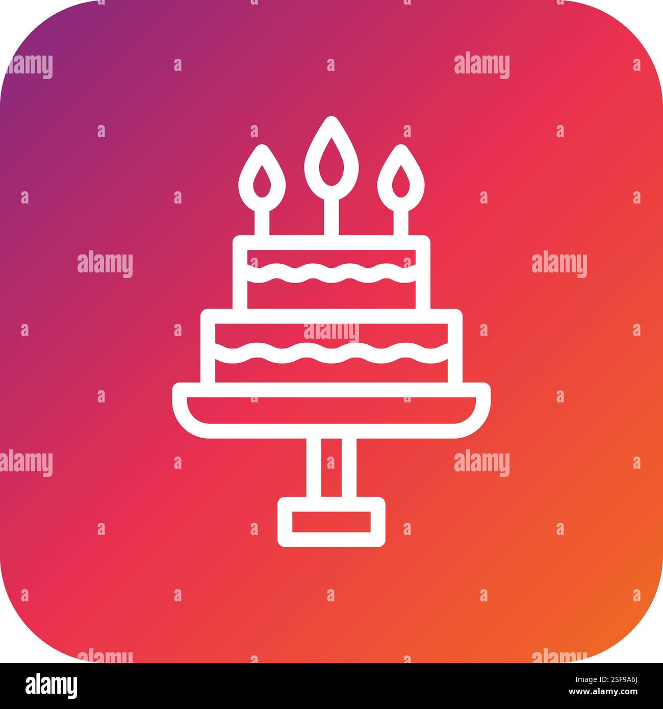 cake Vector Icon Design Illustration Stock Vector