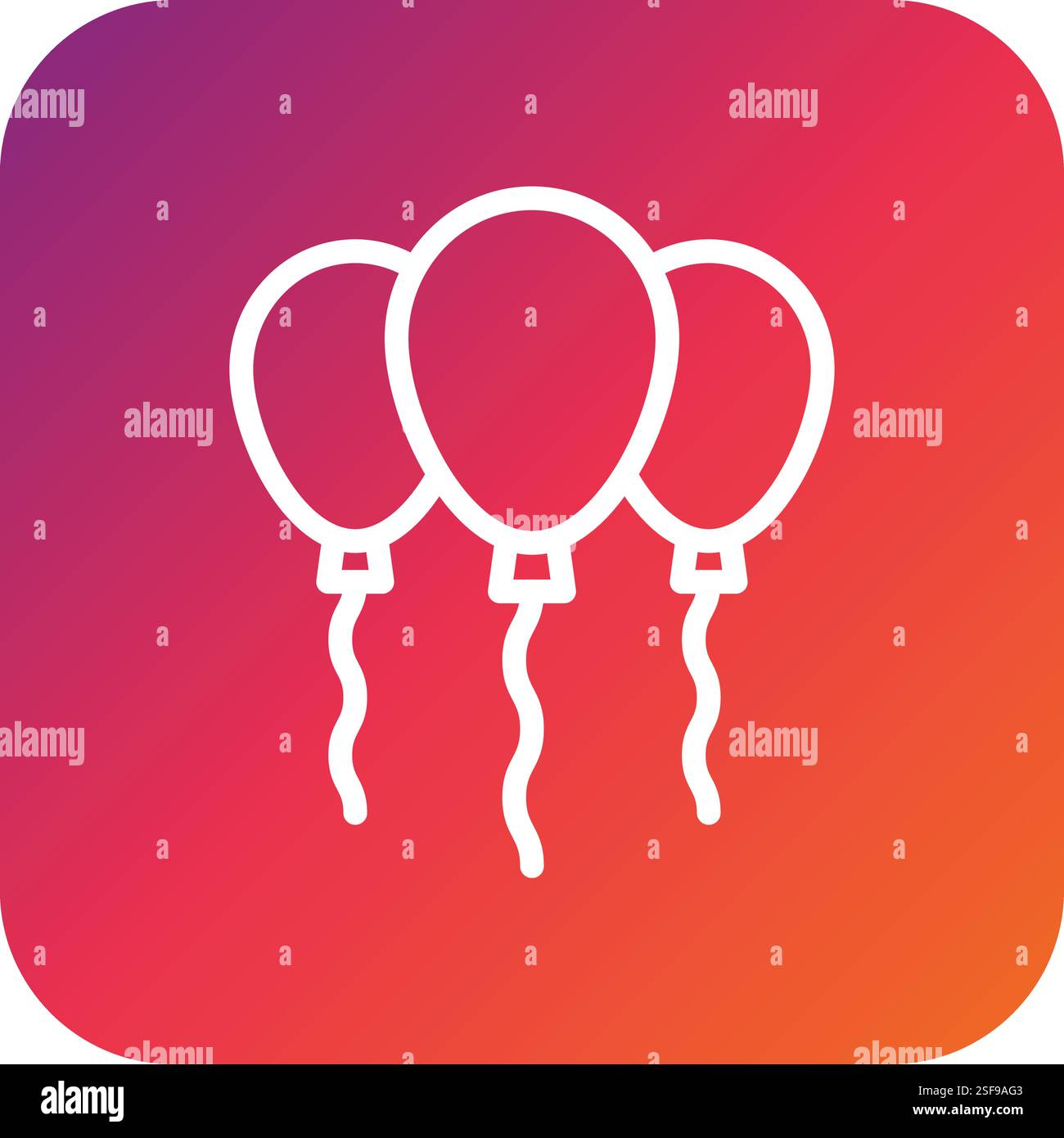 Balloons Vector Icon Design Illustration Stock Vector
