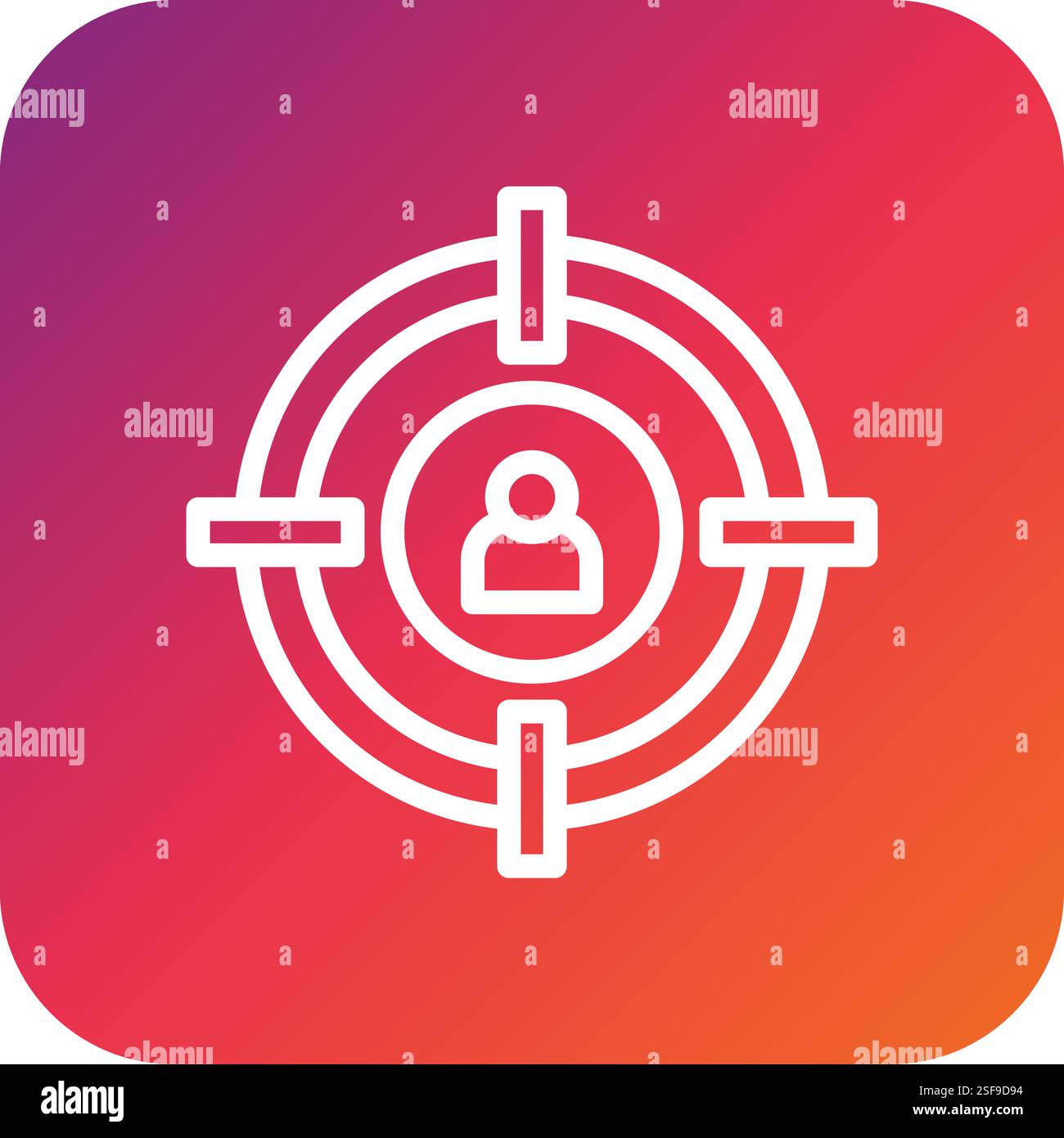 Target Audience Vector Icon Design Illustration Stock Vector