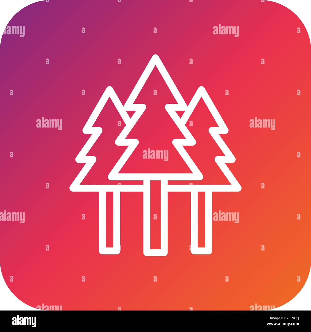 Forest Vector Icon Design Illustration Stock Vector