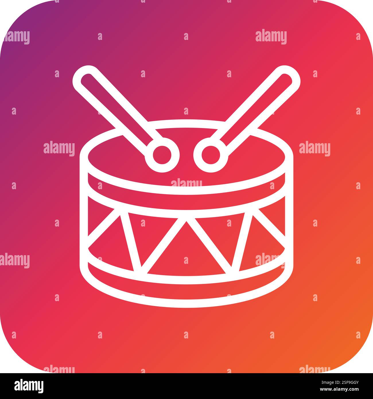 Drum Vector Icon Design Illustration Stock Vector