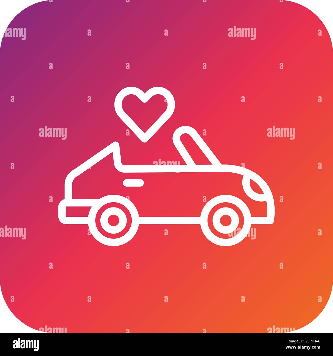 Wedding car Vector Icon Design Illustration Stock Vector