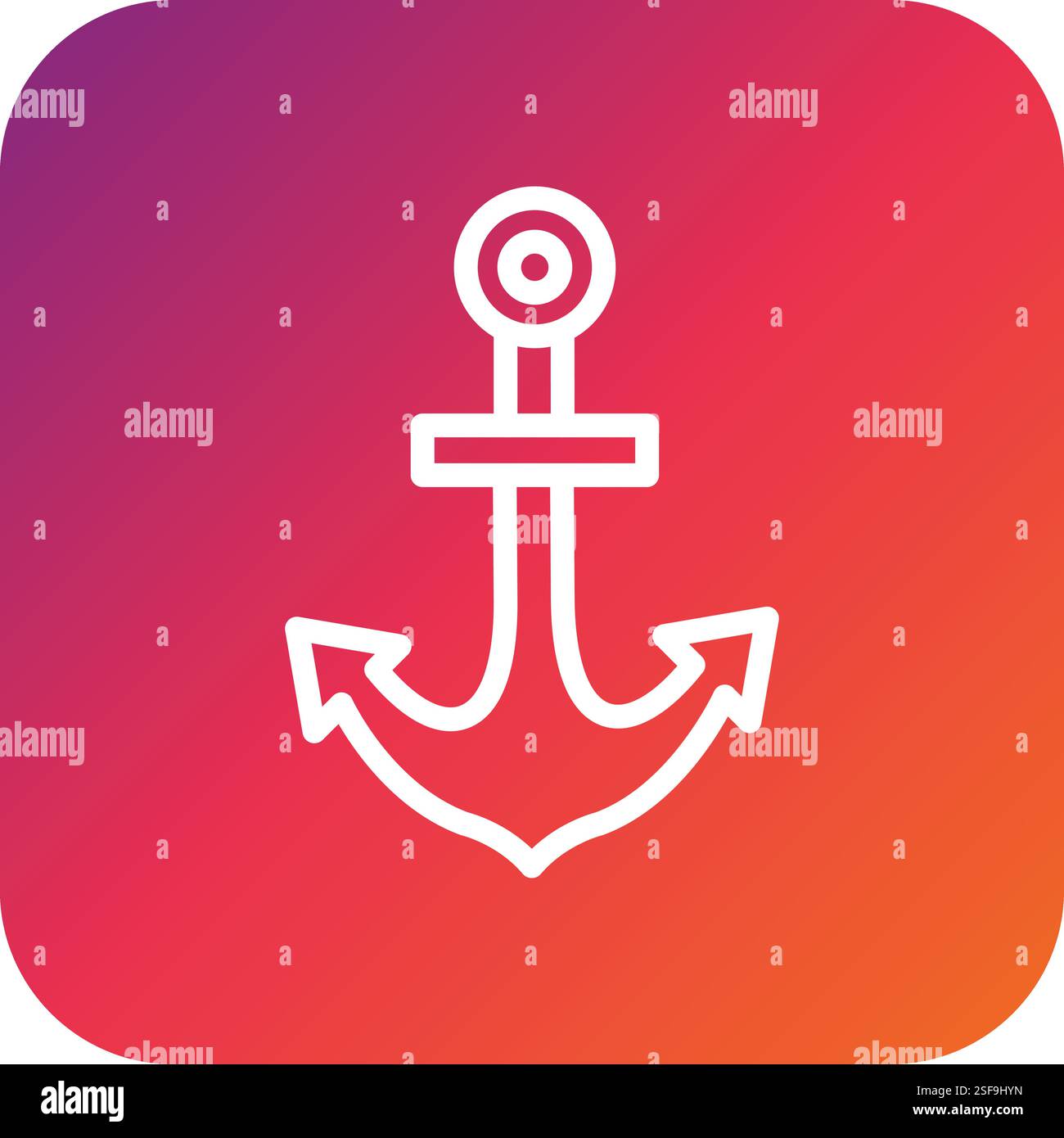 Anchor Vector Icon Design Illustration Stock Vector