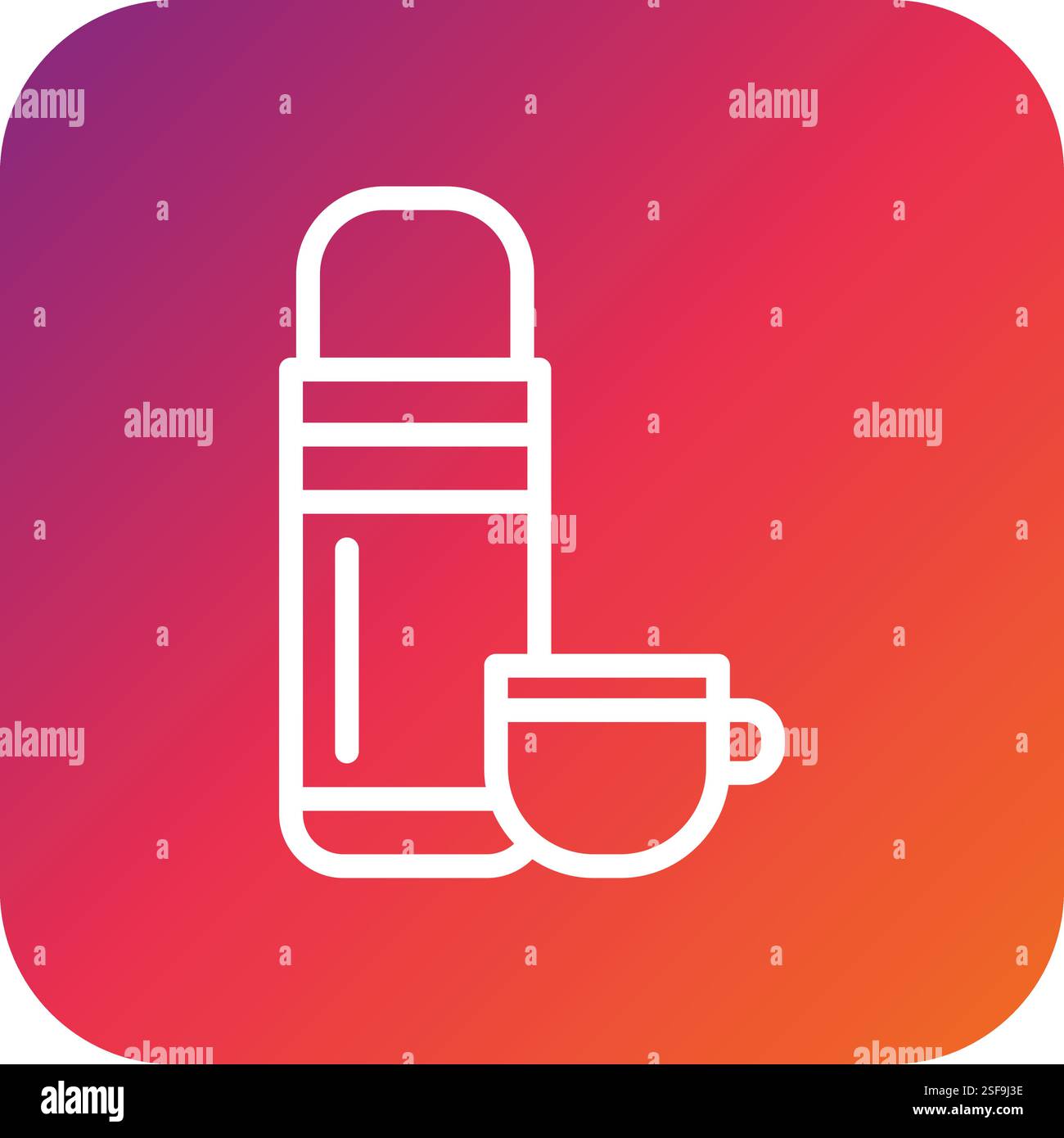 Thermos Vector Icon Design Illustration Stock Vector