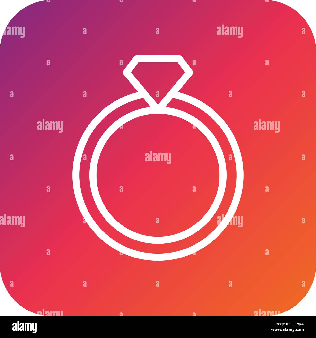 Wedding ring Vector Icon Design Illustration Stock Vector