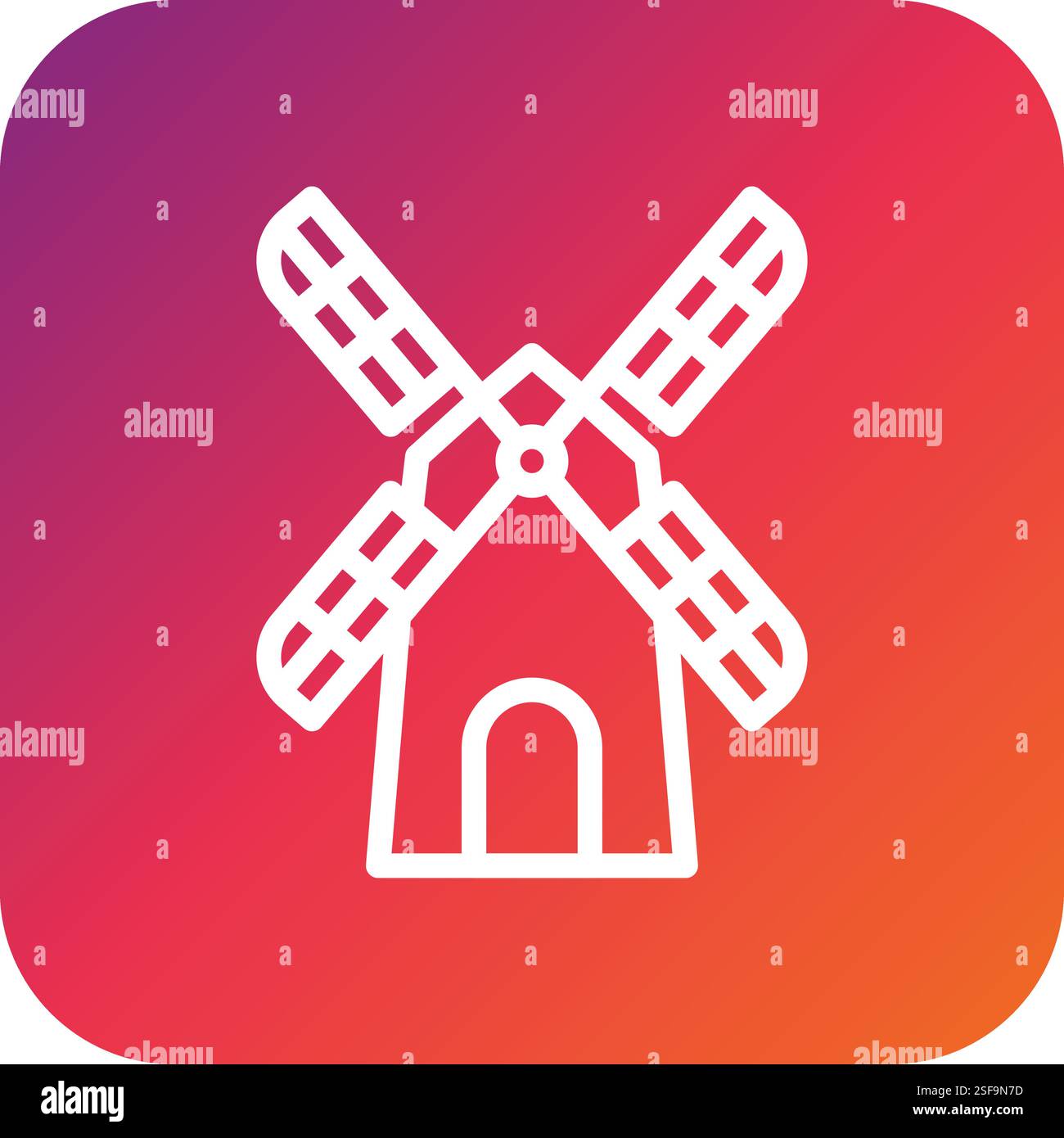 Mill Vector Icon Design Illustration Stock Vector
