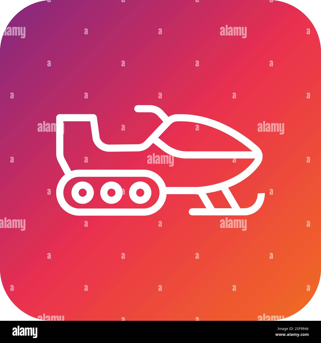 Snowmobile Vector Icon Design Illustration Stock Vector