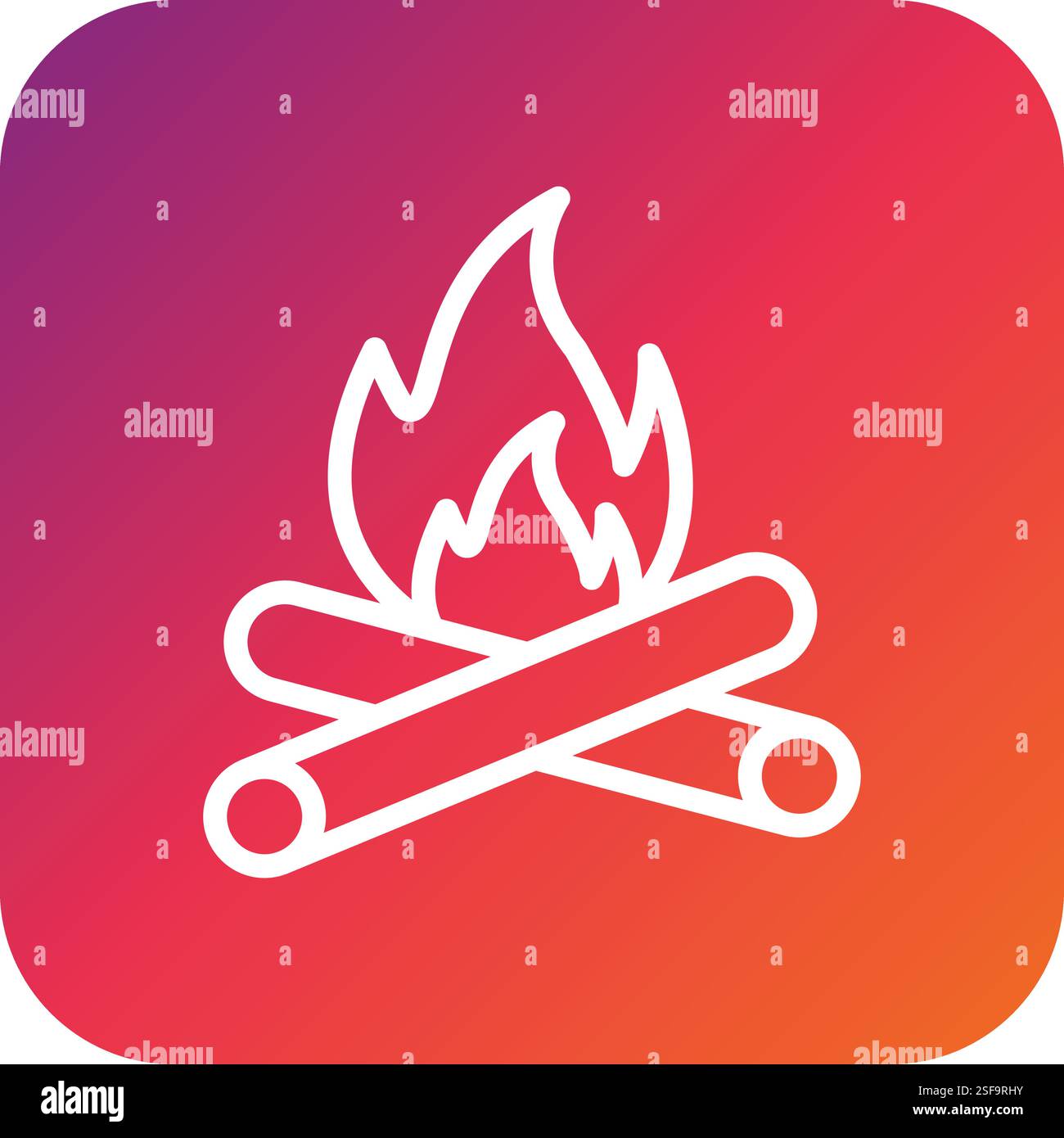 Bonfire Vector Icon Design Illustration Stock Vector