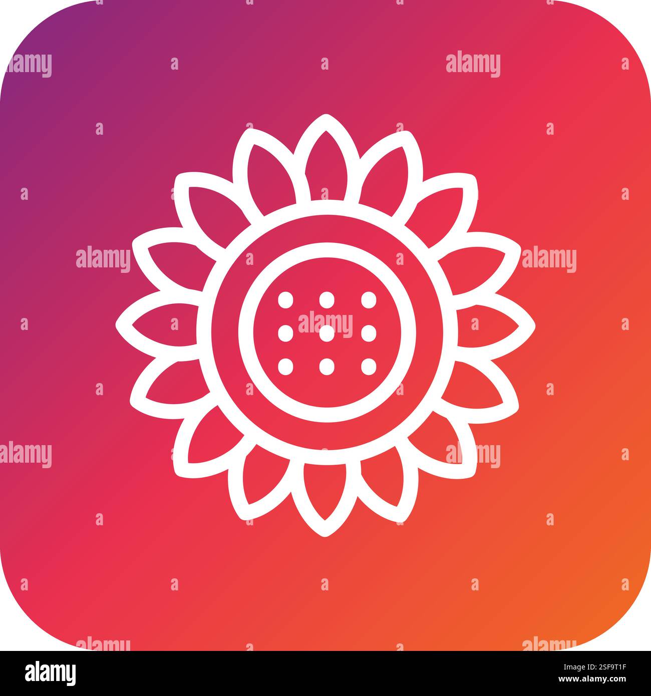 Sun flower Vector Icon Design Illustration Stock Vector