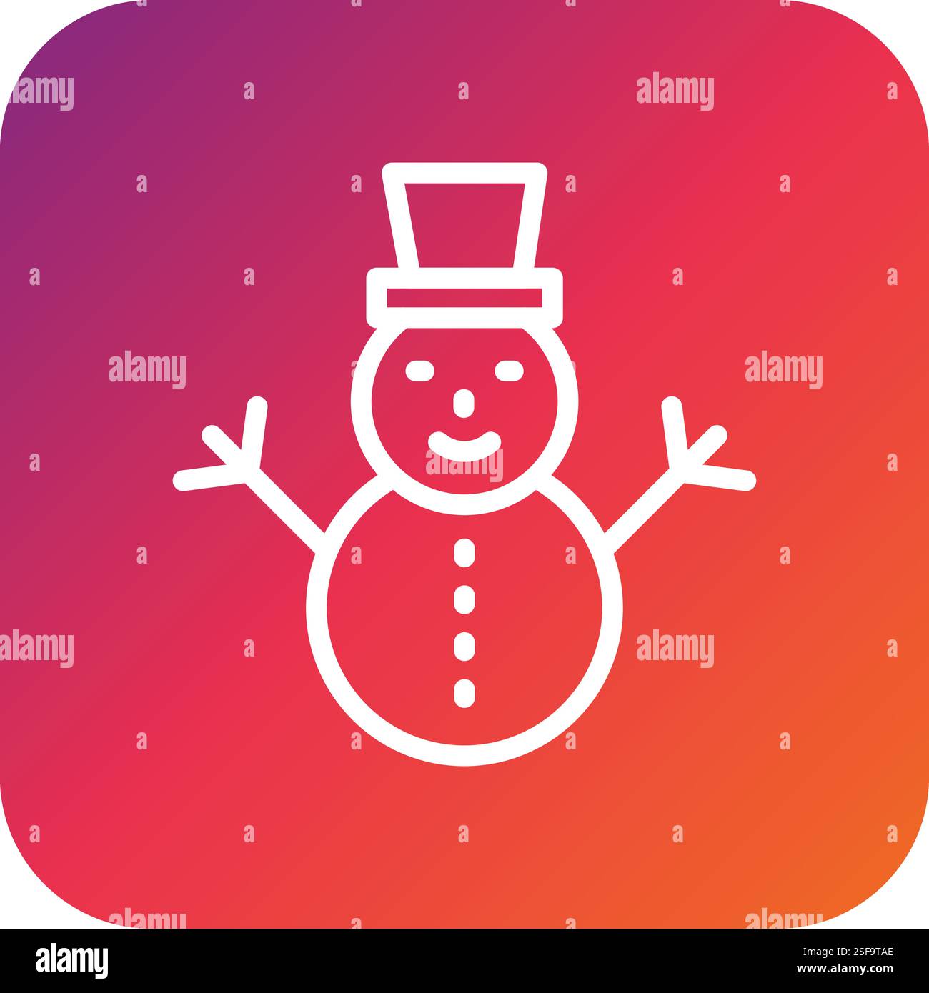 Snowman Vector Icon Design Illustration Stock Vector
