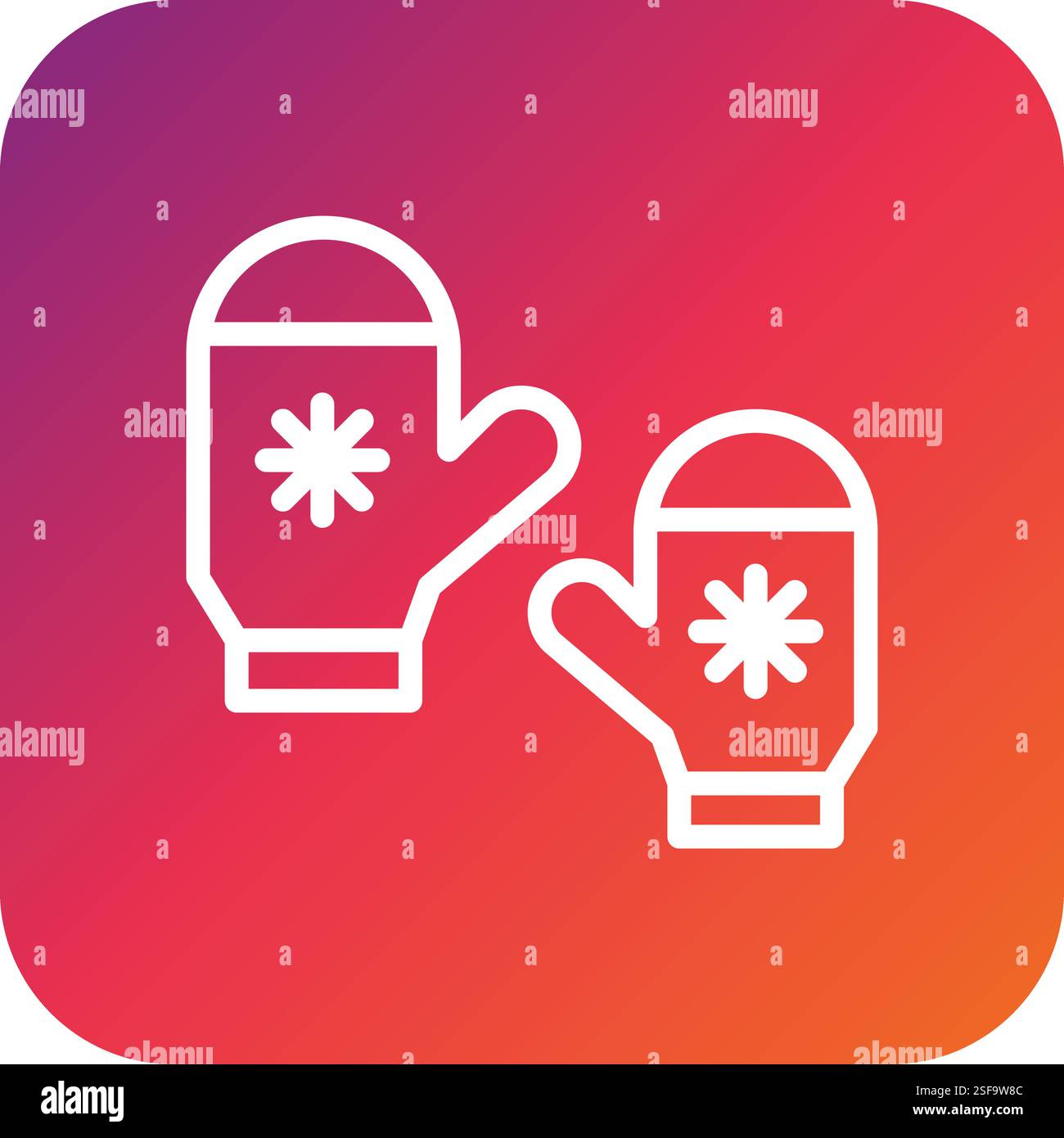 Mittens Vector Icon Design Illustration Stock Vector