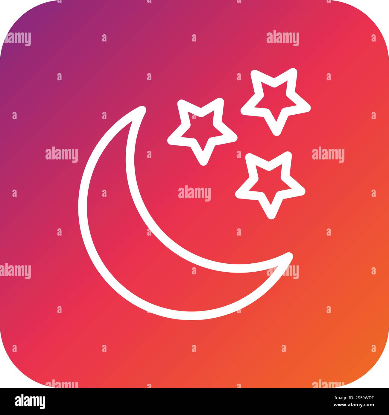 Moon Vector Icon Design Illustration Stock Vector