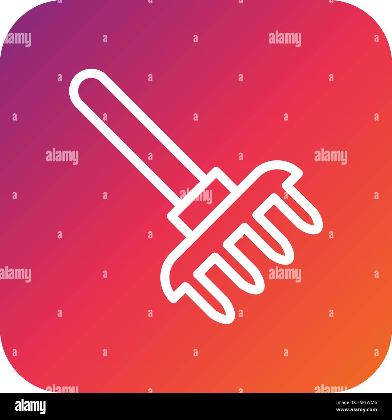 Pitchfork Vector Icon Design Illustration Stock Vector