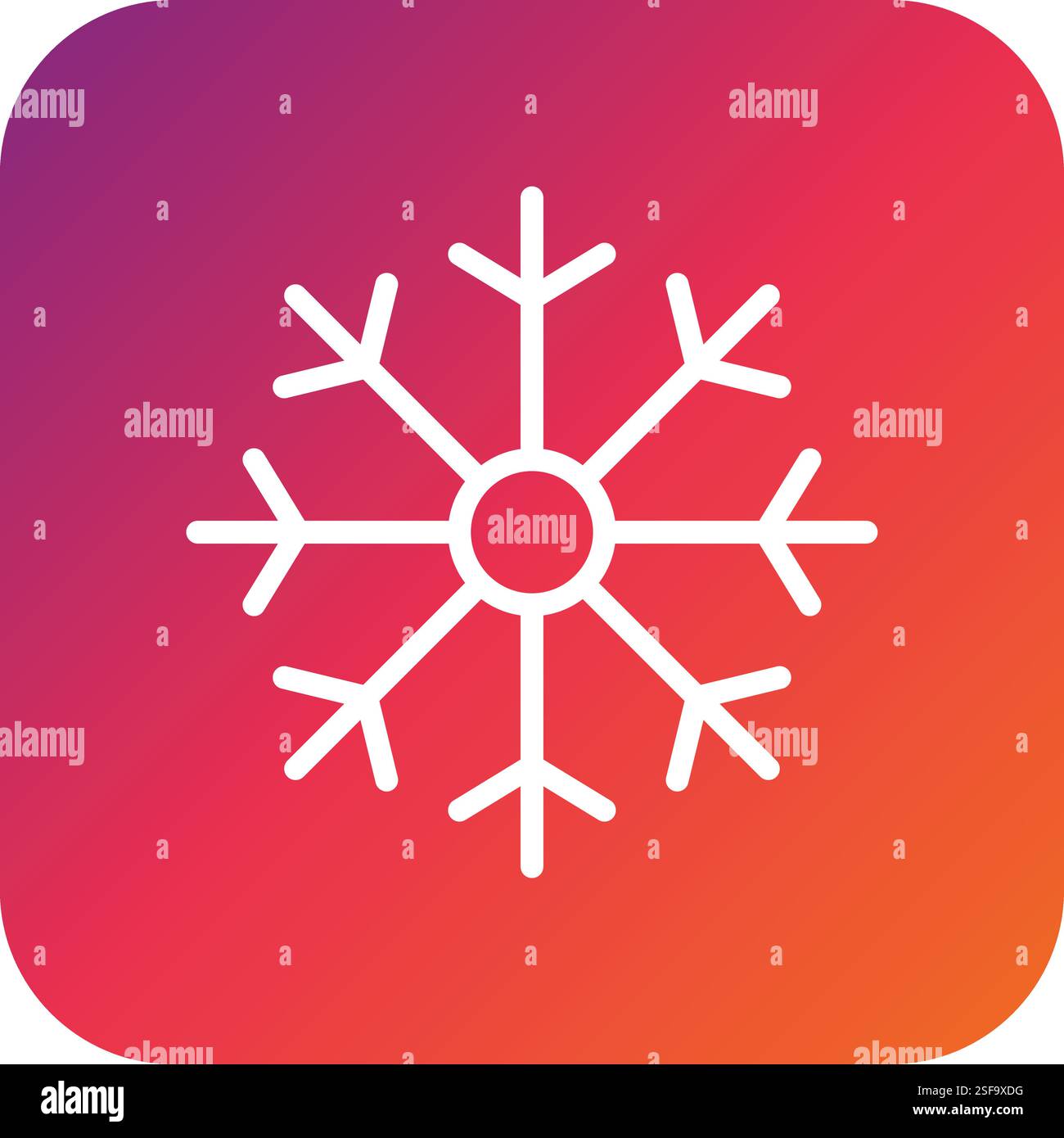 Snowflakes Vector Icon Design Illustration Stock Vector