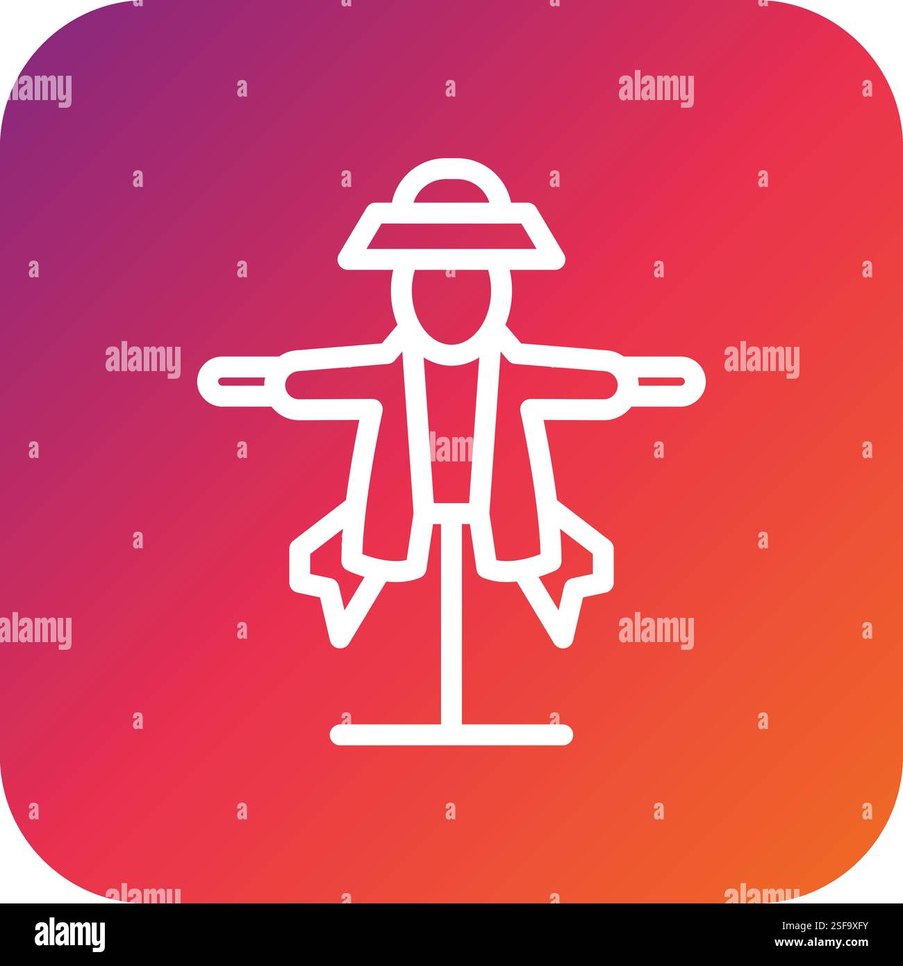 Scarecrow Vector Icon Design Illustration Stock Vector