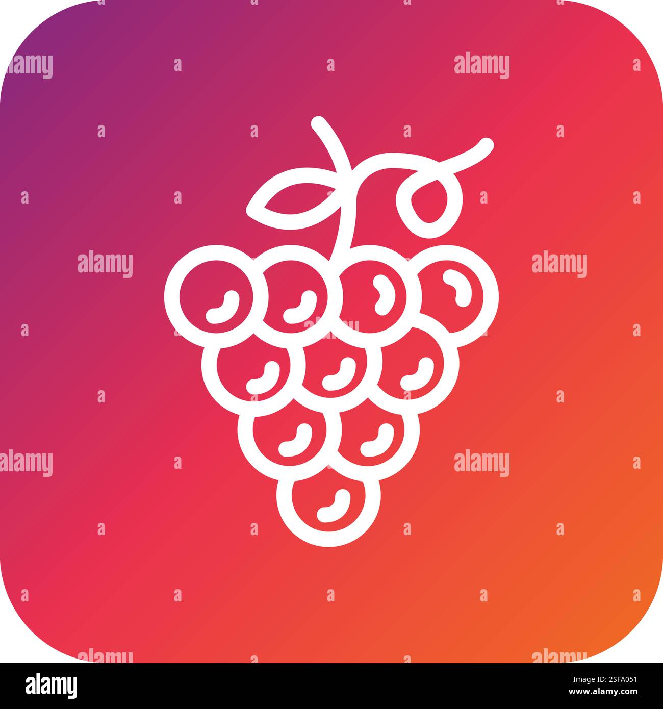 Grapes Vector Icon Design Illustration Stock Vector