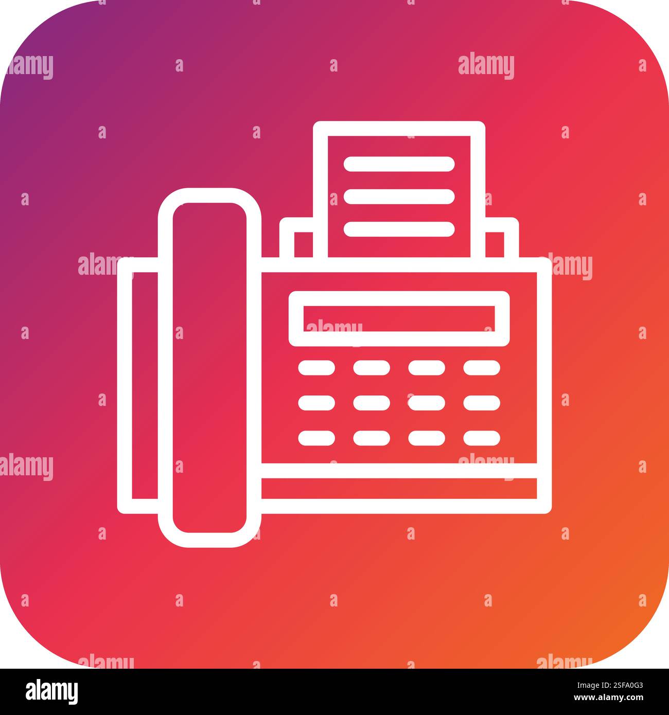 Fax machine Vector Icon Design Illustration Stock Vector