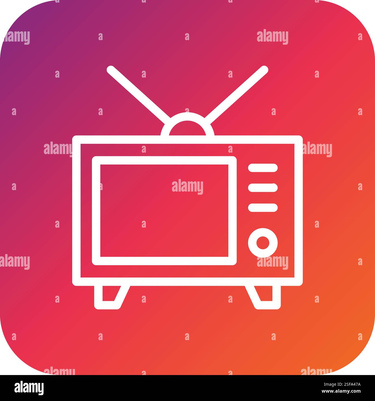 Television Vector Icon Design Illustration Stock Vector