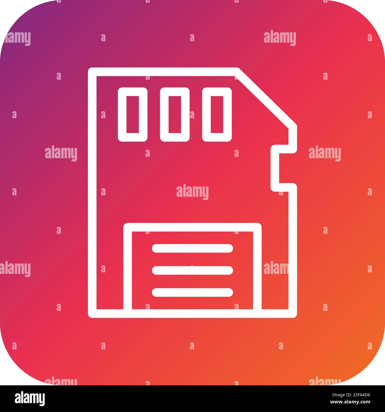Memory Card Vector Icon Design Illustration Stock Vector