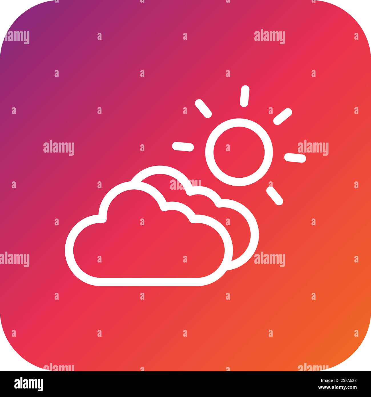 Cloudy Vector Icon Design Illustration Stock Vector