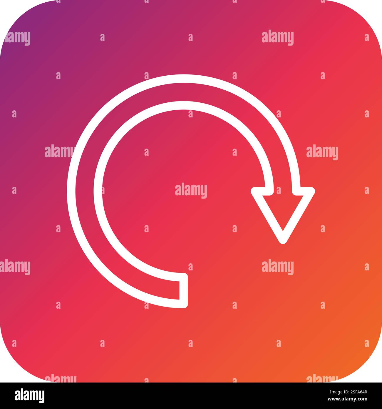 Circular arrow Vector Icon Design Illustration Stock Vector