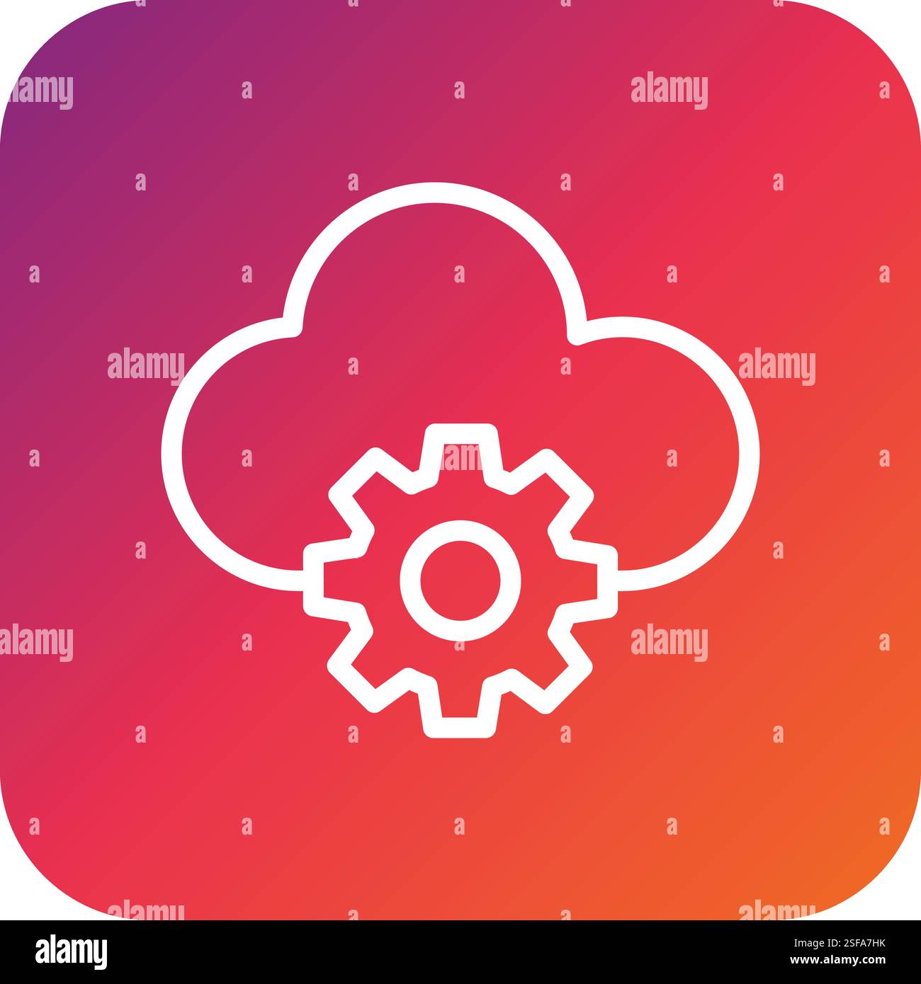 Cloud Computing Vector Icon Design Illustration Stock Vector