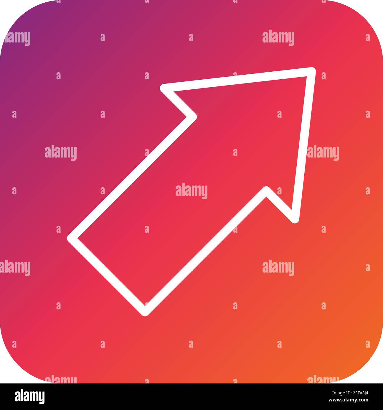Top right Vector Icon Design Illustration Stock Vector