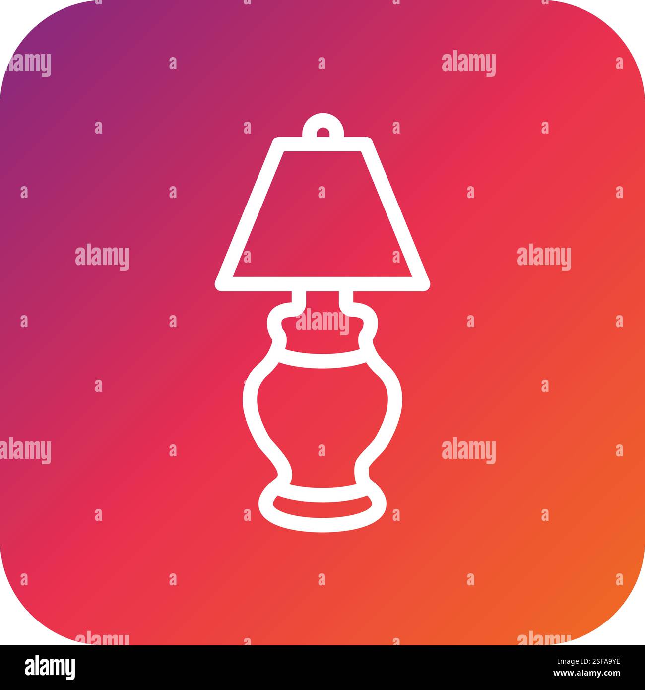 Lamp Vector Icon Design Illustration Stock Vector