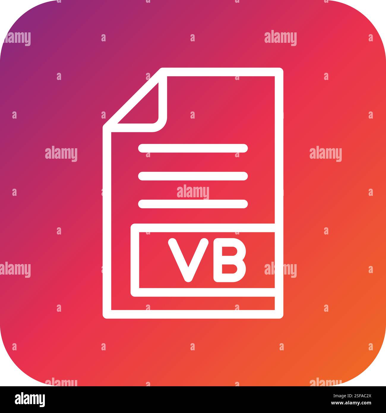 VB Vector Icon Design Illustration Stock Vector