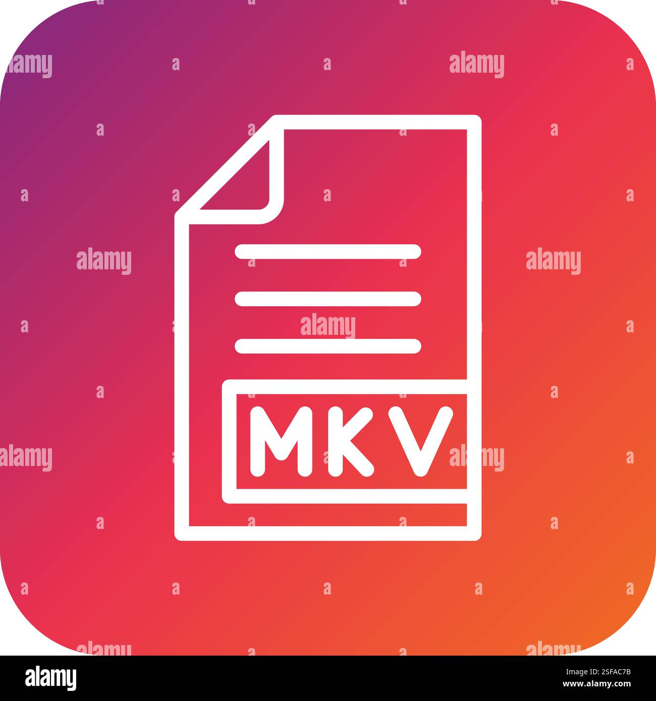 MKV Vector Icon Design Illustration Stock Vector