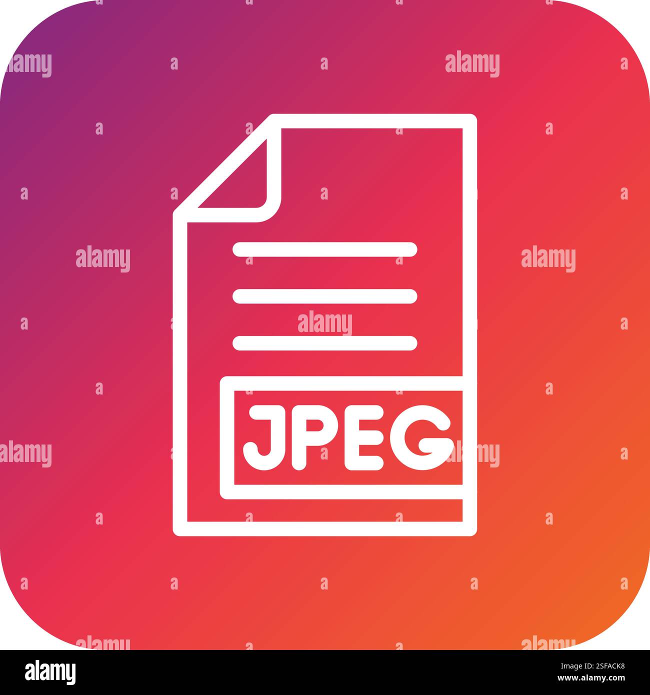 JPEG Vector Icon Design Illustration Stock Vector