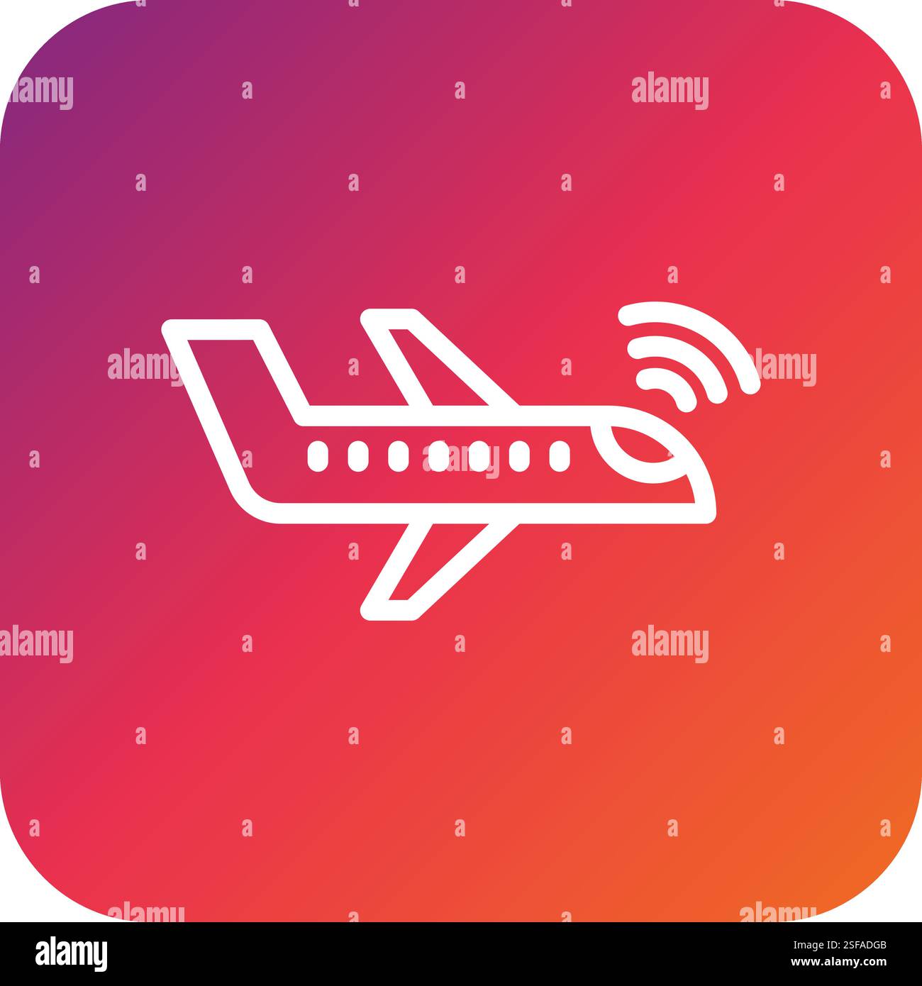 Airplane Vector Icon Design Illustration Stock Vector