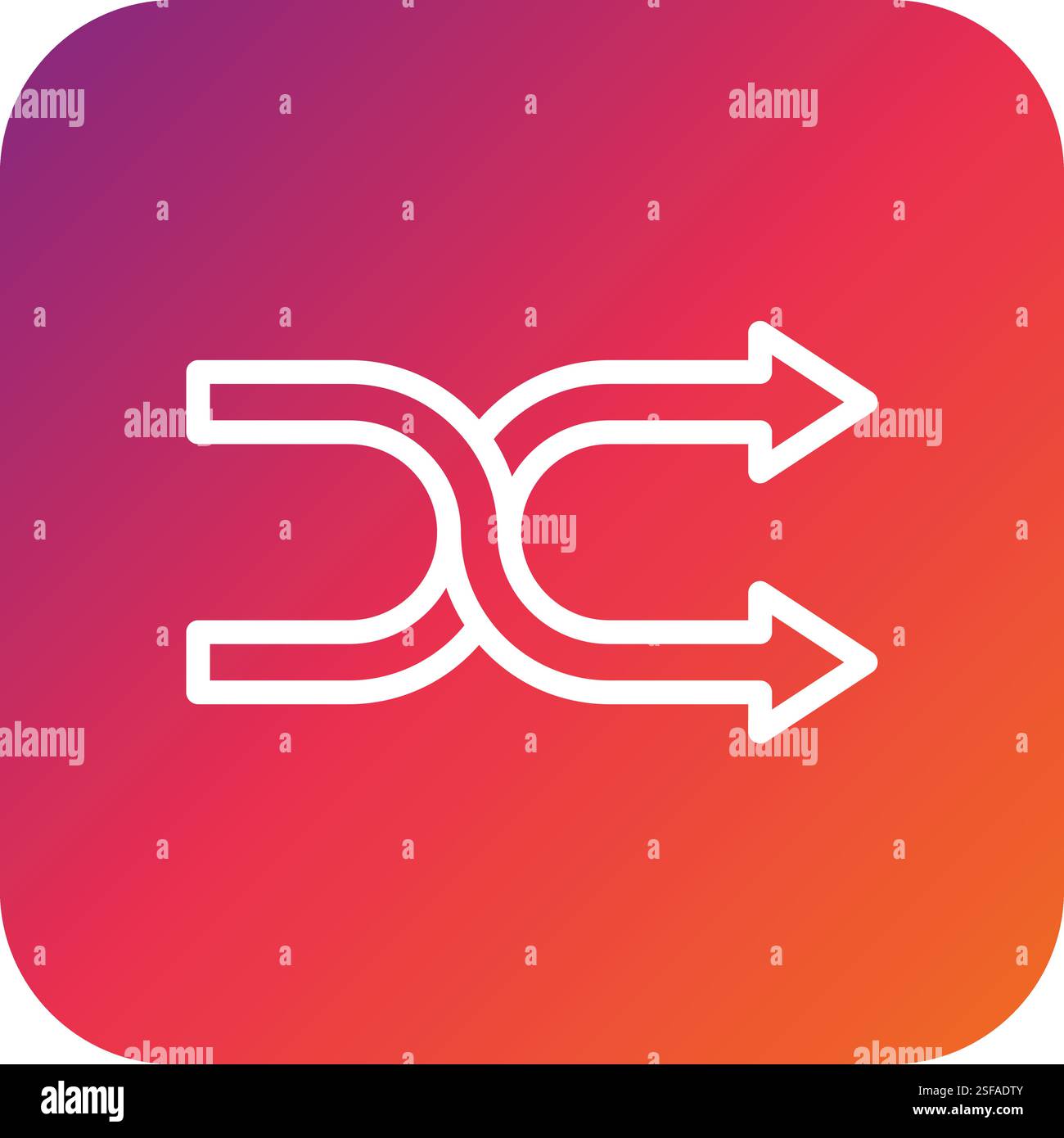 Shuffle Vector Icon Design Illustration Stock Vector
