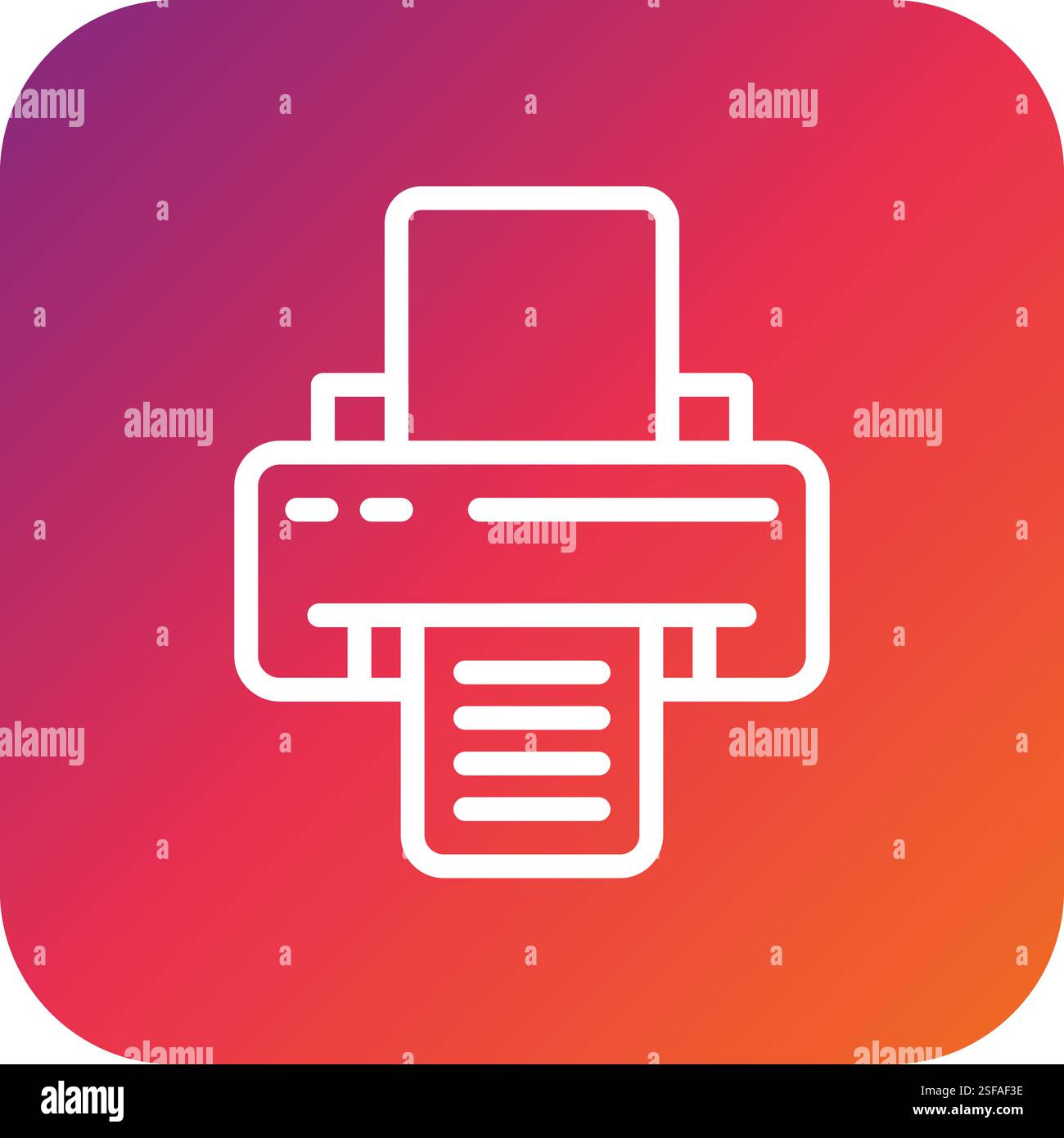 Printer Vector Icon Design Illustration Stock Vector
